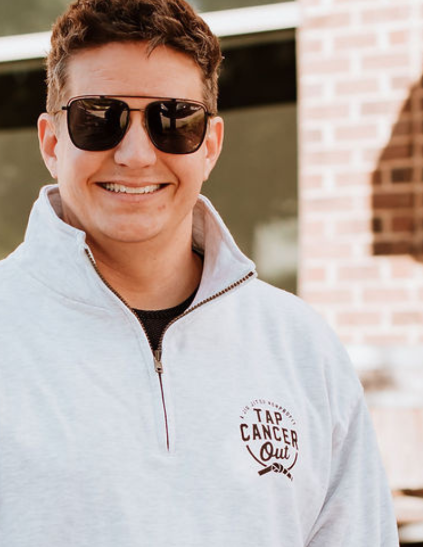 Tap Cancer Out Quarter Zip Sweatshirt