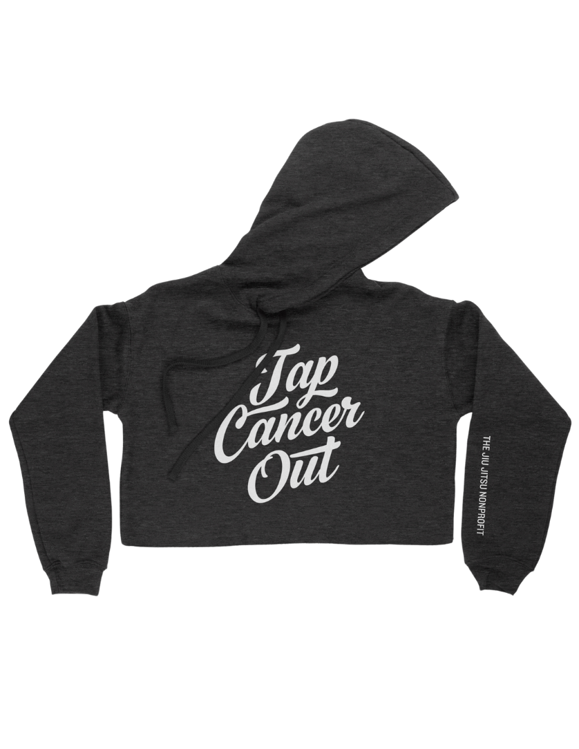 Tap Cancer Out Ladies Cropped Hoodie