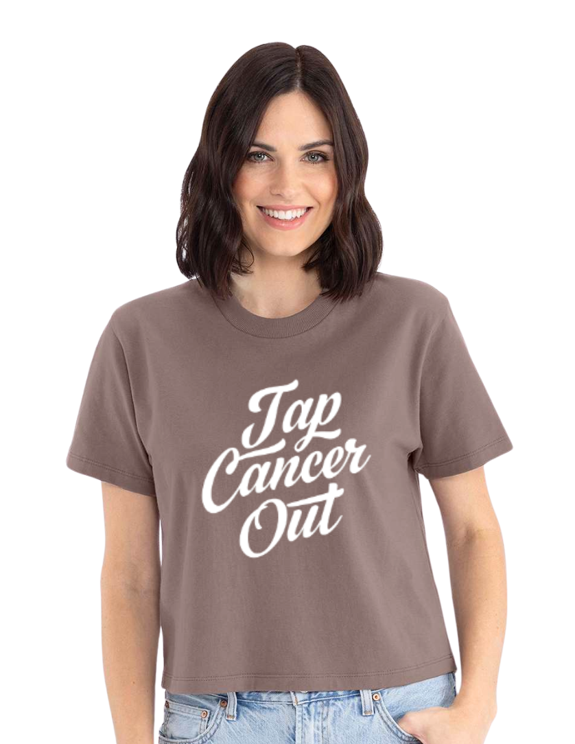 Tap Cancer Out Cropped Ladies' Tee