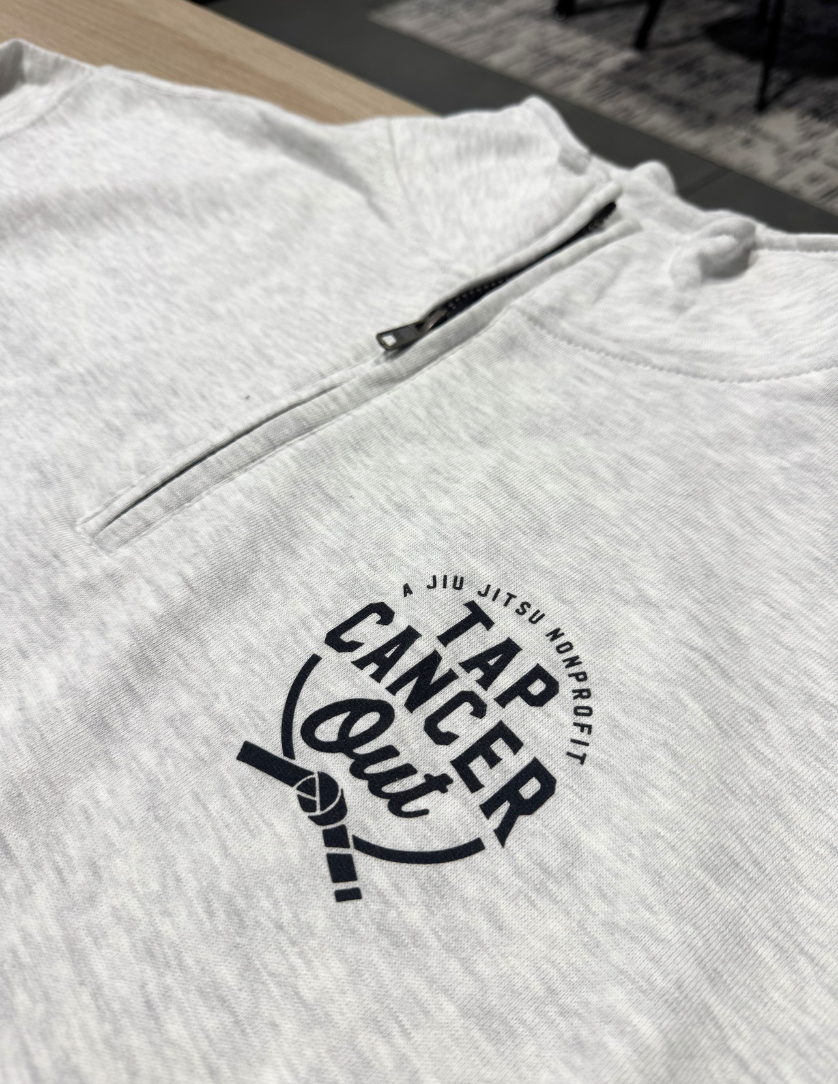 Tap Cancer Out Quarter Zip Sweatshirt
