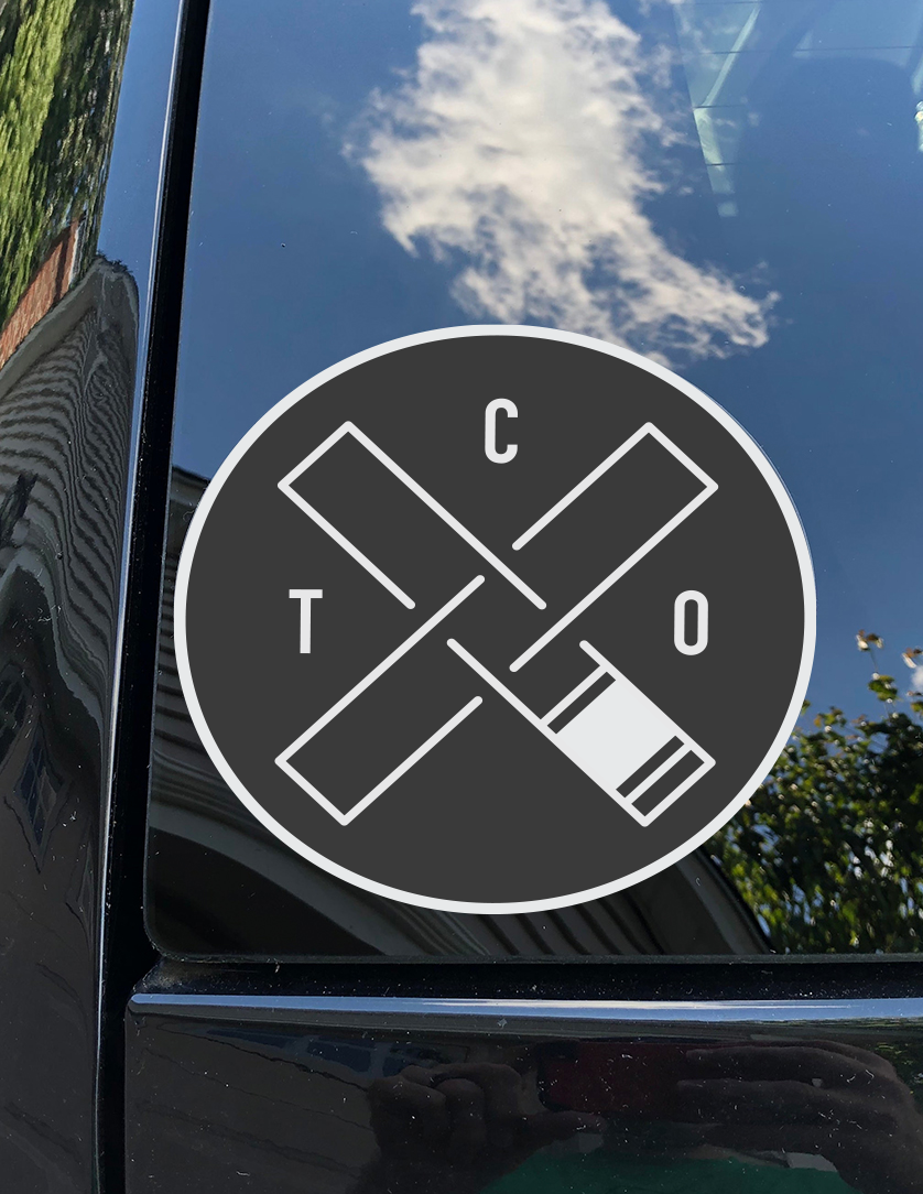 TCO 6" Sticker / Decal - Logo - Dark Grey